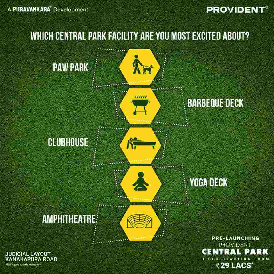 Amenities that makes extraordinary living at Provident Central Park in Bangalore